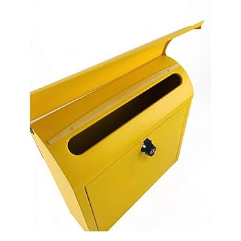 郵便ポスト　郵便受け　壁付け　イエロー　鍵付き 楽天市場】【8％OFFクーポン配布】ポスト 郵便ポスト 壁付け